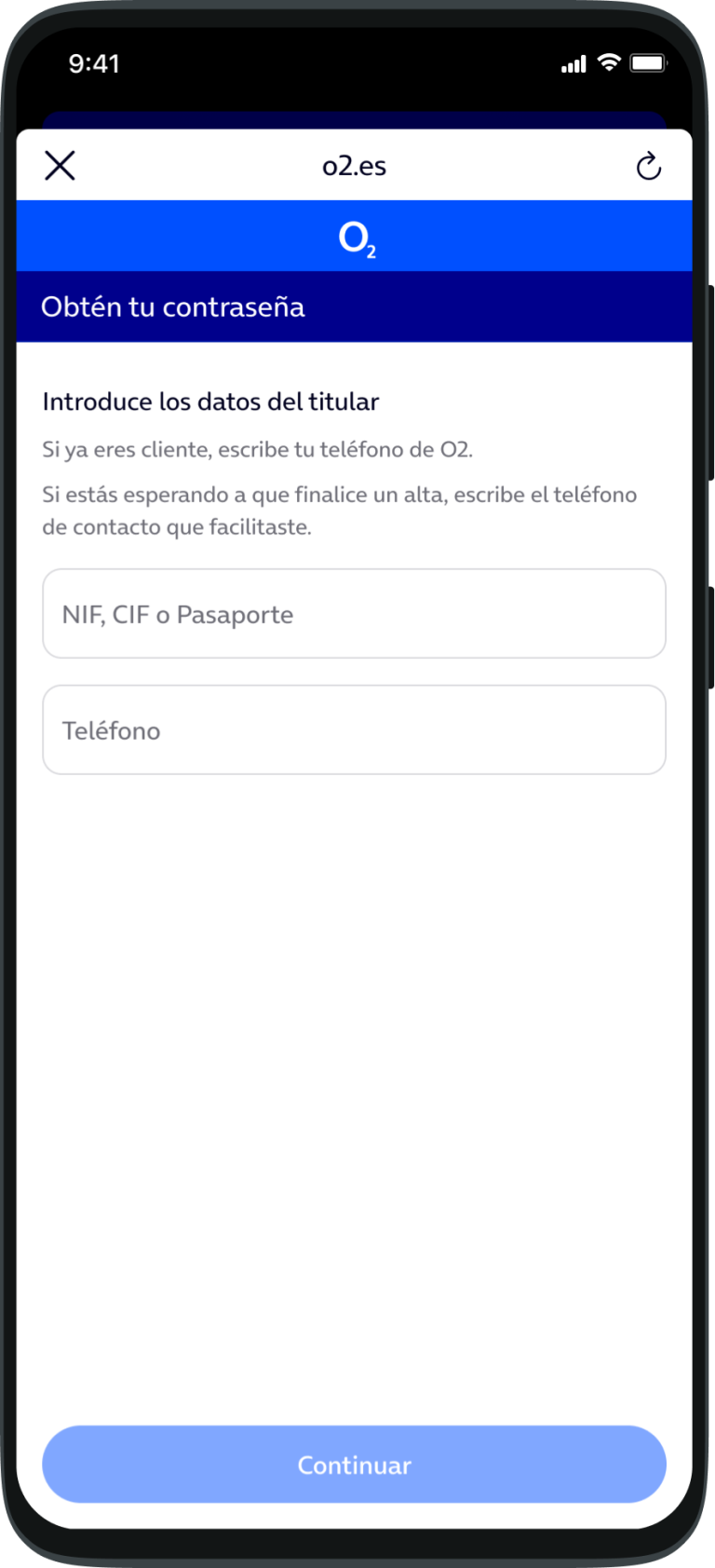 Profile O2 Website Change Password ¿Cómo me puedo registrar en la app Mi O2? | O2 Ayuda