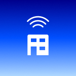 Icono de red wifi sobre una casa, representando la cobertura wifi en una casa