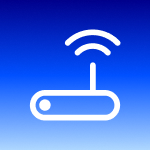 Icono de WiFi sobre fondo azul, ilustrando la conexión inalámbrica en el contexto de uso de WiFi y cable Ethernet.